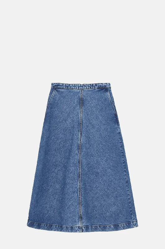 Imana Skirt Washed Mid Blue