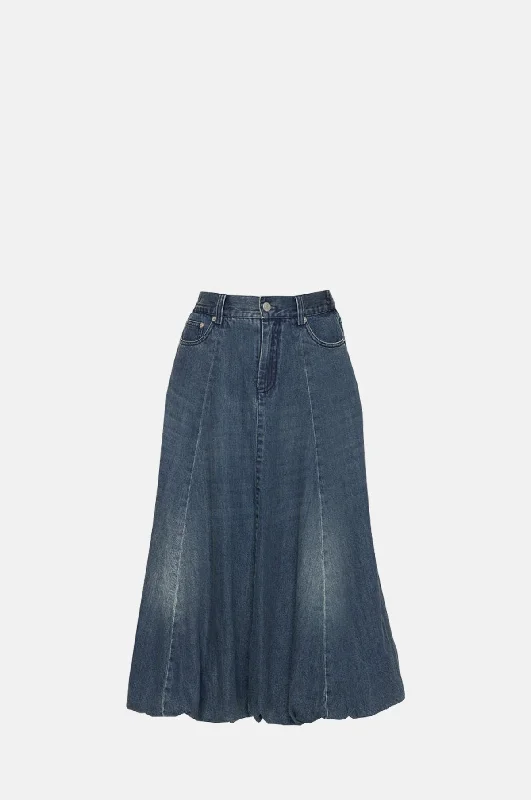 Amari Denim Bubble Skirt Blue