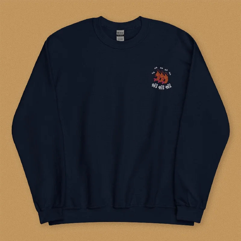 Ha Ha Ha (Shrimp) Embroidered Sweatshirt