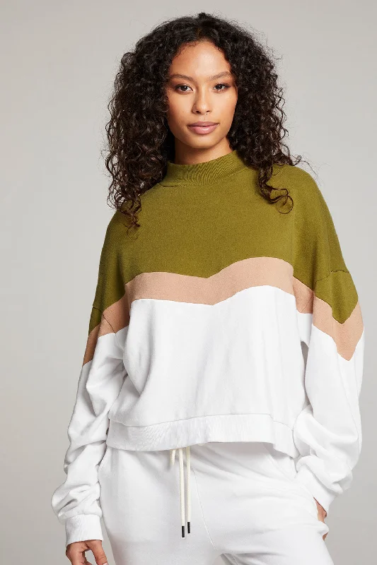 Liz Sand Color Block Pullover