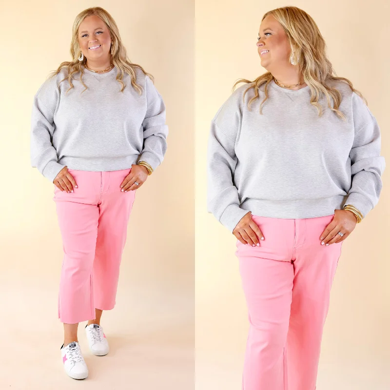 SPANX | AirEssentials Crew Neck Pullover in Light Grey