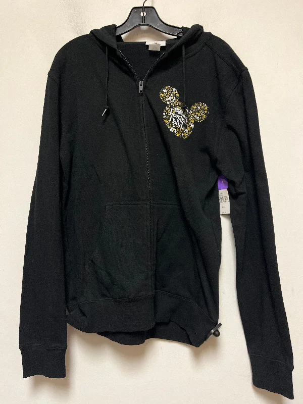 Black Sweatshirt Hoodie Walt Disney, Size S