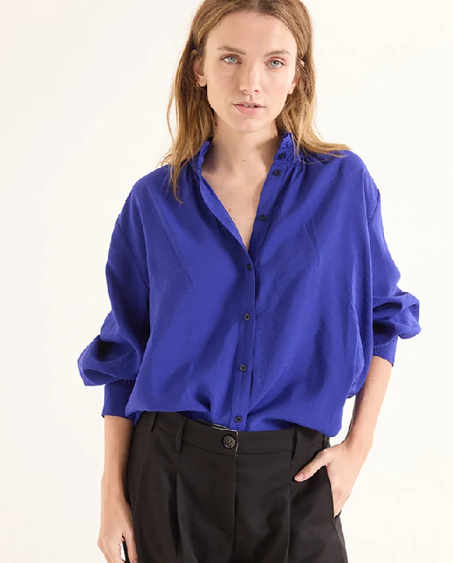 Soline Solid Blouse BLUE