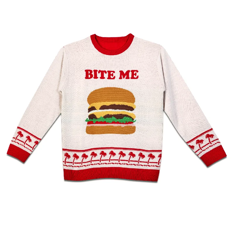 Adult Bite Me Christmas Sweater