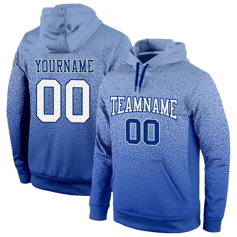 Custom Stitched Light Blue White-Royal Fade Fashion Sports Pullover Sweatshirt Hoodie