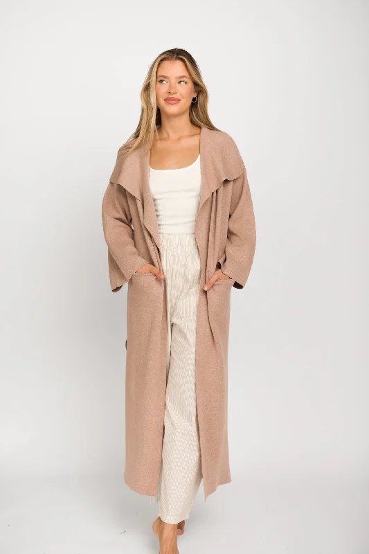 Elsa Sweater Coat in Beige