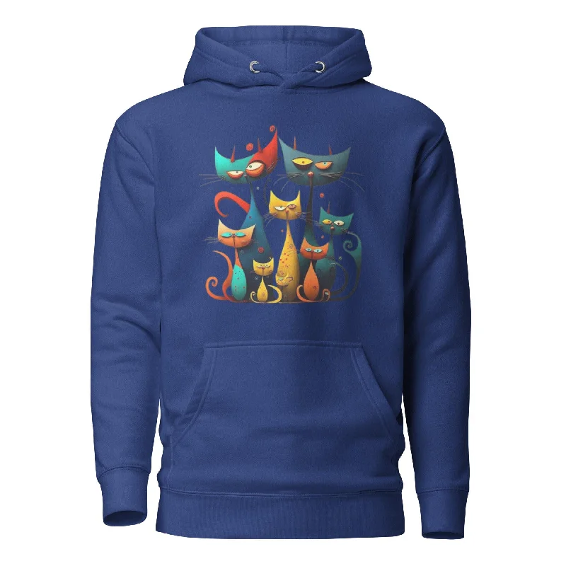 Cat family men hoodie