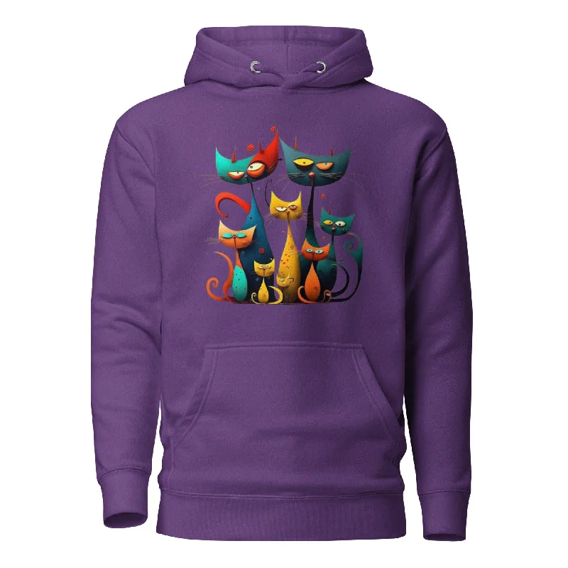 Cat family woman hoodie