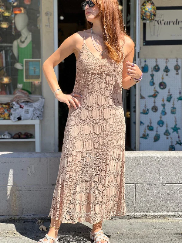 Beige Lace Dress