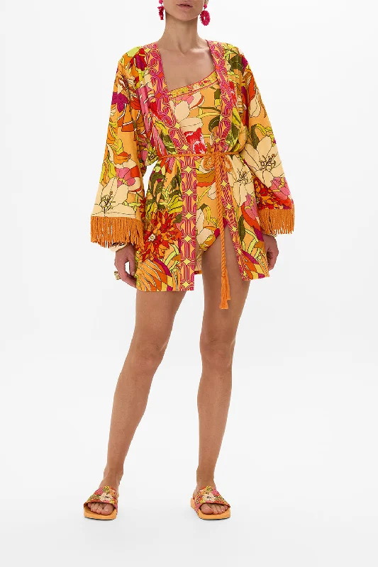 SHORT KIMONO WRAP THE FLOWER CHILD SOCIETY