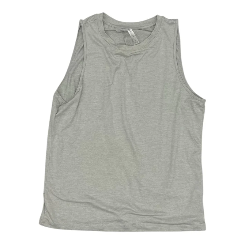 Athletic Tank Top By Fabletics In Grey, Size:M