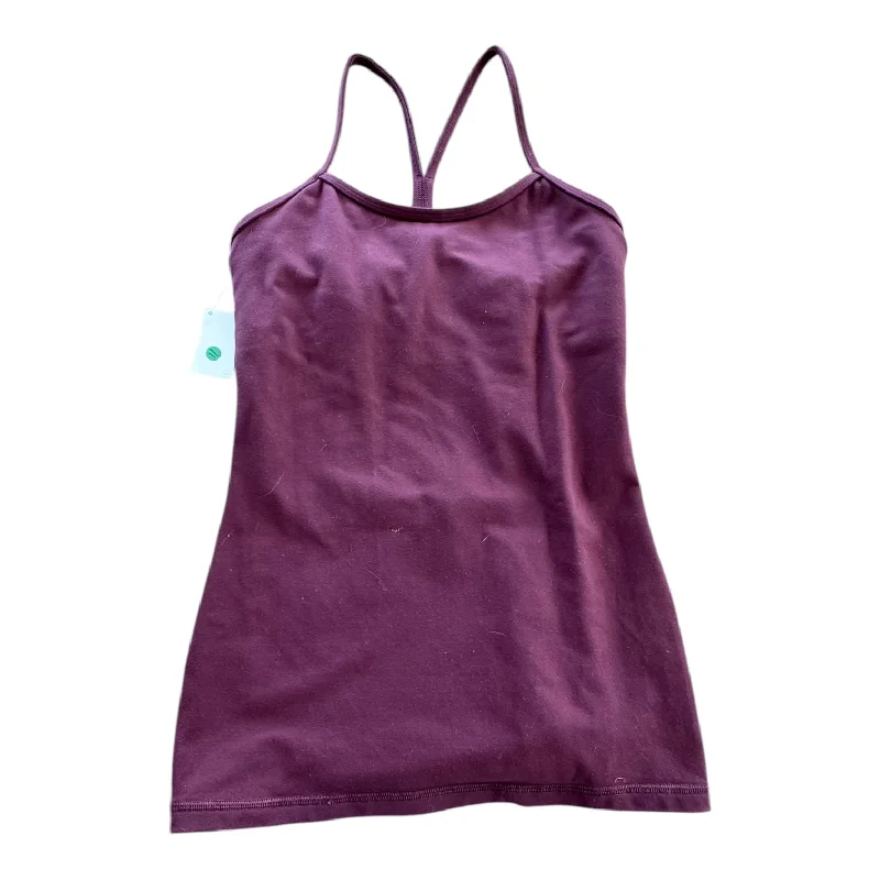 Athletic Tank Top By Lululemon In Maroon, Size: 6