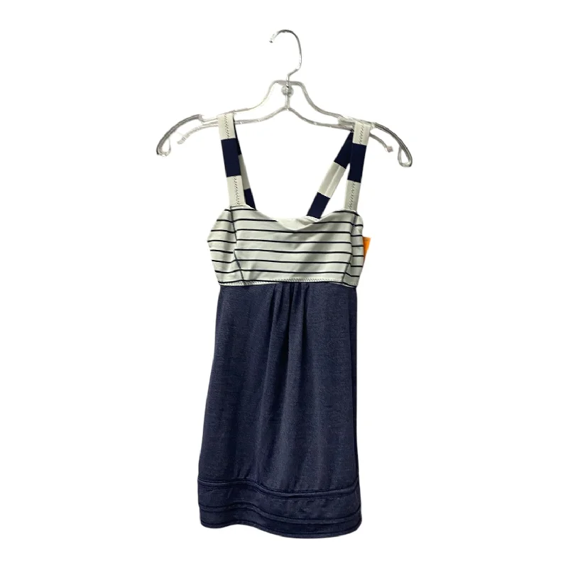 Athletic Tank Top By Lululemon In Blue & White, Size:S