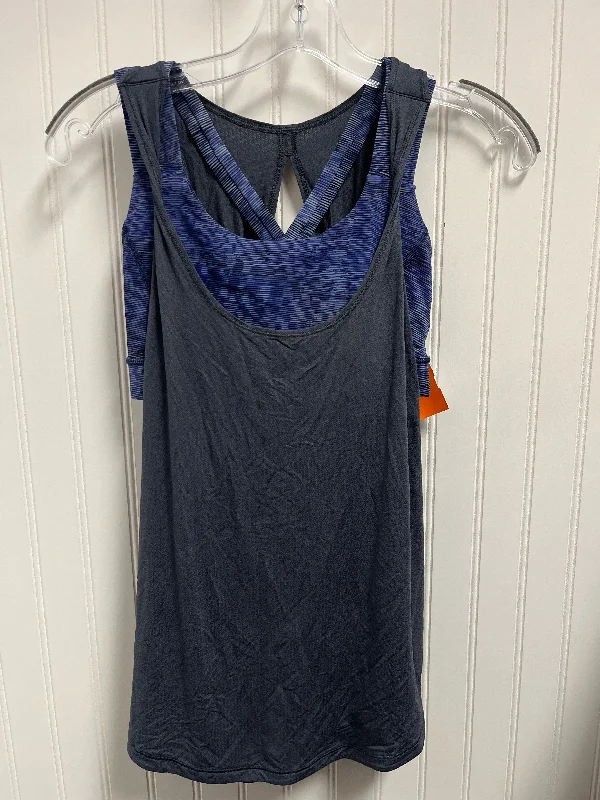 Athletic Tank Top By Lululemon In Blue & Grey, Size: S