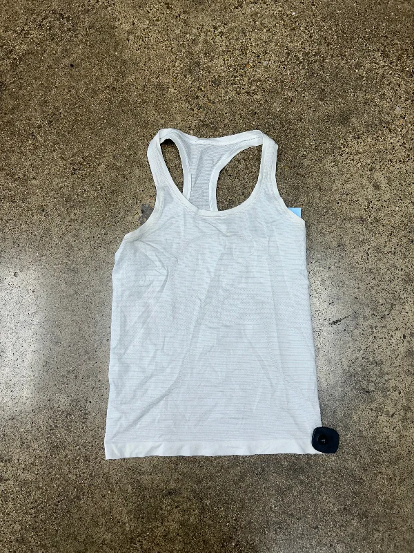 Athletic Tank Top By Lululemon In White, Size: 6