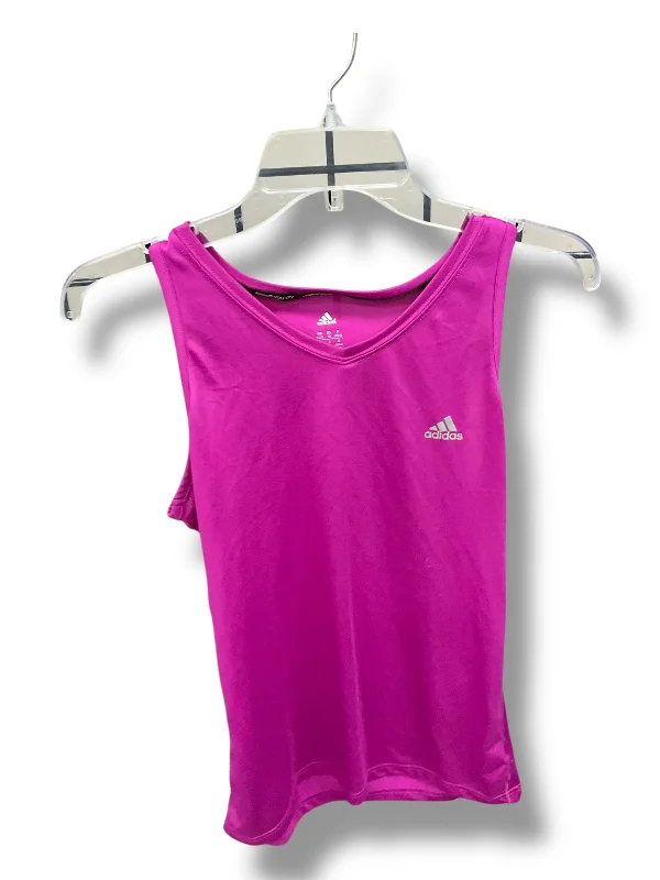 Athletic Tank Top By Adidas In Pink, Size: M