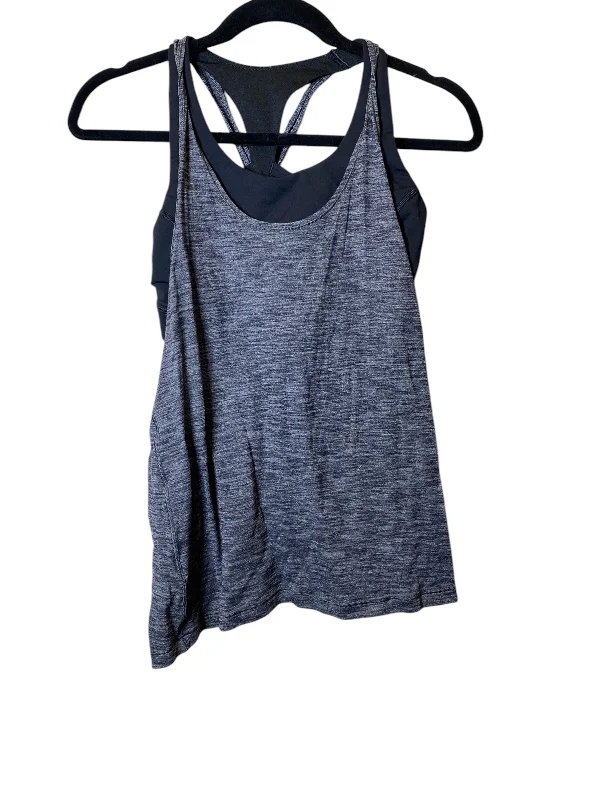 Athletic Tank Top By Lululemon In Black & Grey, Size: S