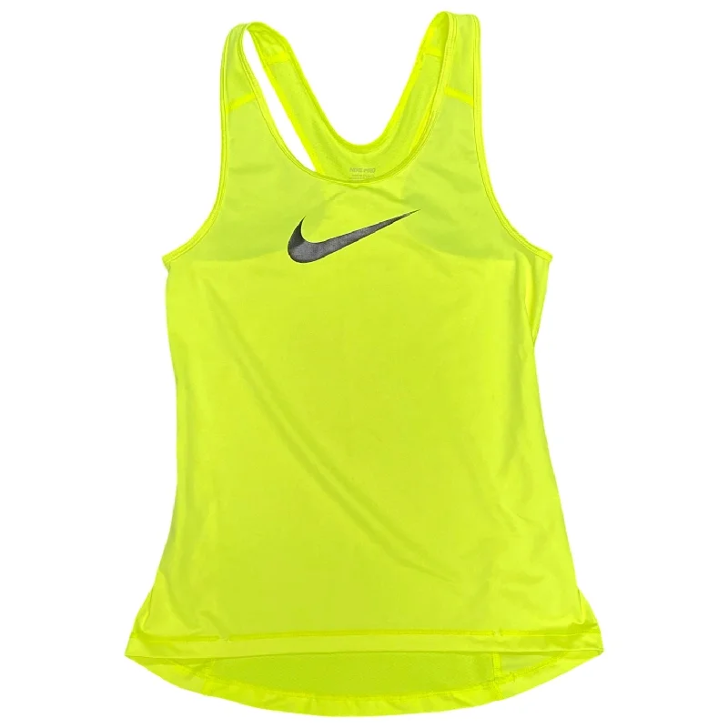 Athletic Tank Top By Nike In Yellow, Size: S