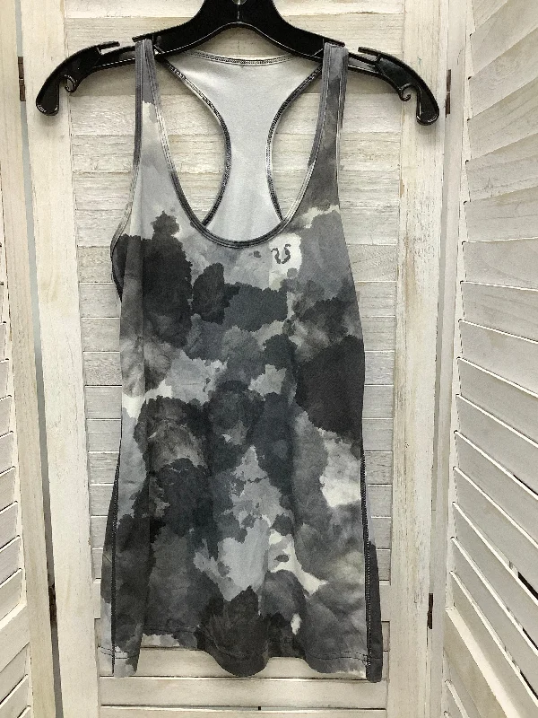 Athletic Tank Top By Lululemon In Grey & White, Size: 8