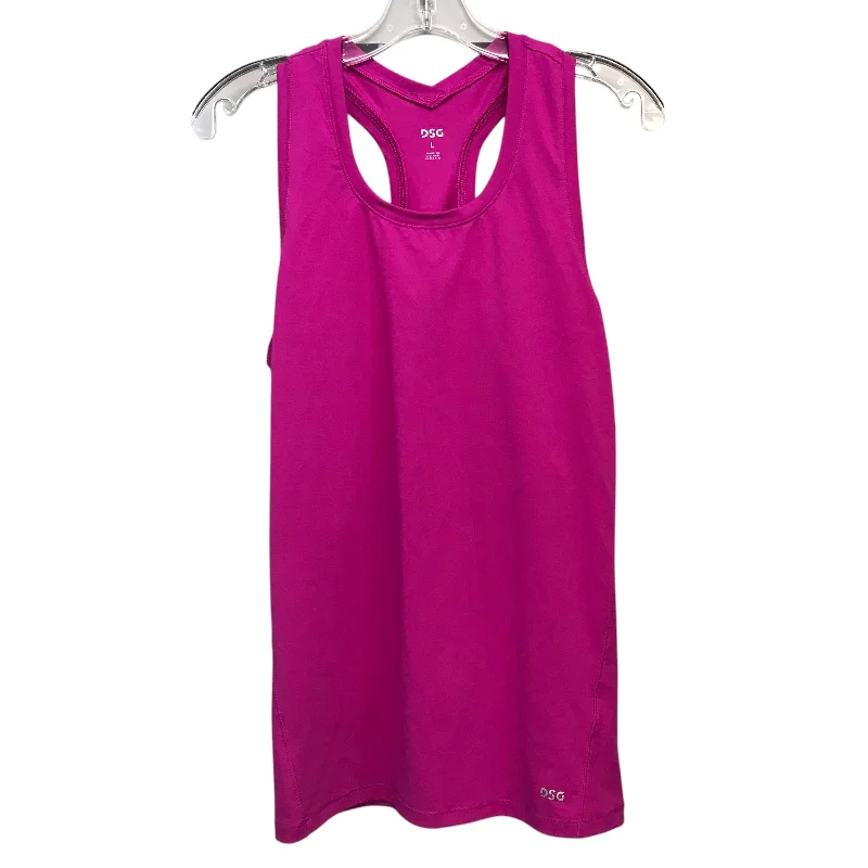 Athletic Tank Top By Dsg Outerwear In Pink, Size:L