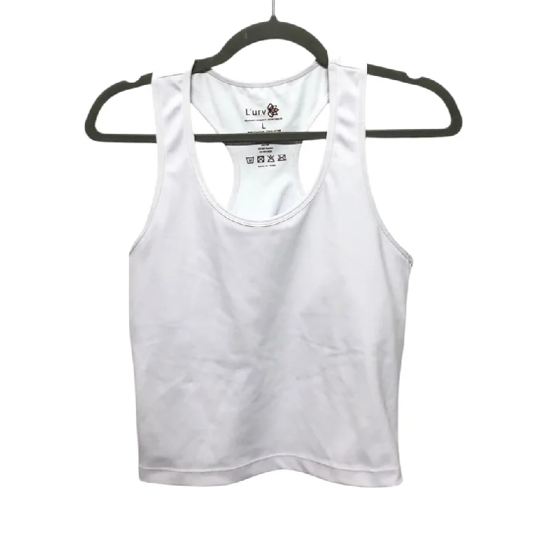 Athletic Tank Top By Clothes Mentor In White, Size:L