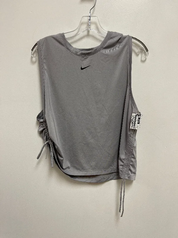 Athletic Tank Top By Nike In Grey, Size: Xl