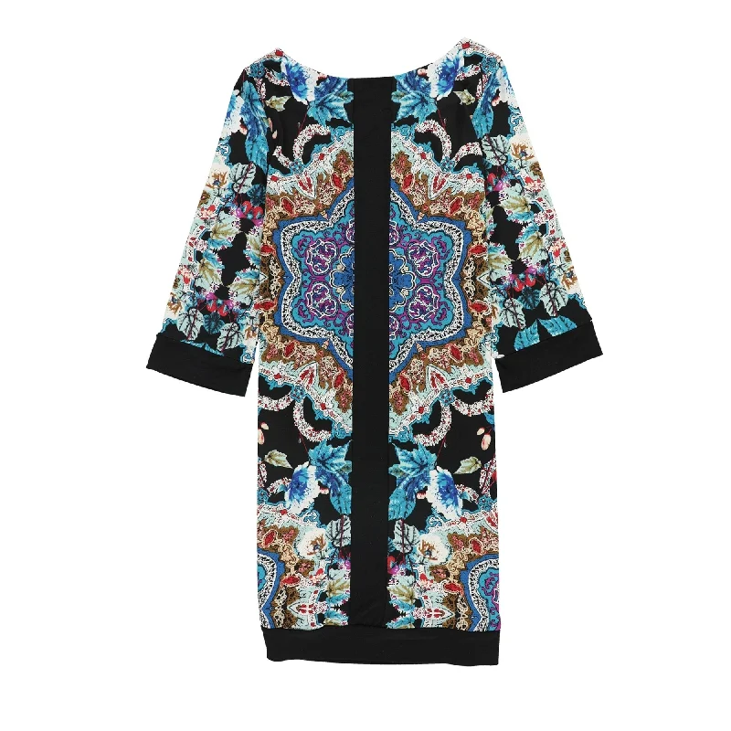 bar III Womens Paisley A-line Dress, Multicoloured, X-Small