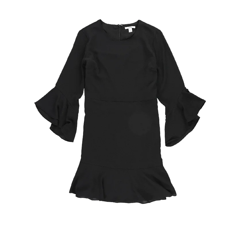 Bar Iii Womens Solid Ruffled Dress