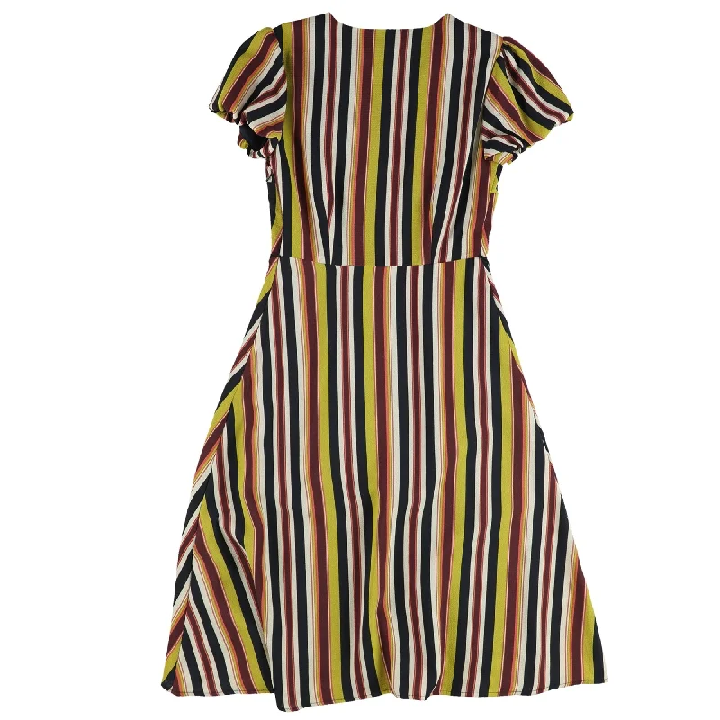 Bar Iii Womens Striped Wrap Dress