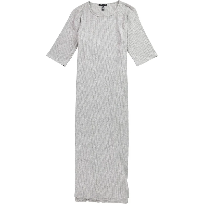 Eileen Fisher Womens Ribbed Swing Dress, Grey, Small