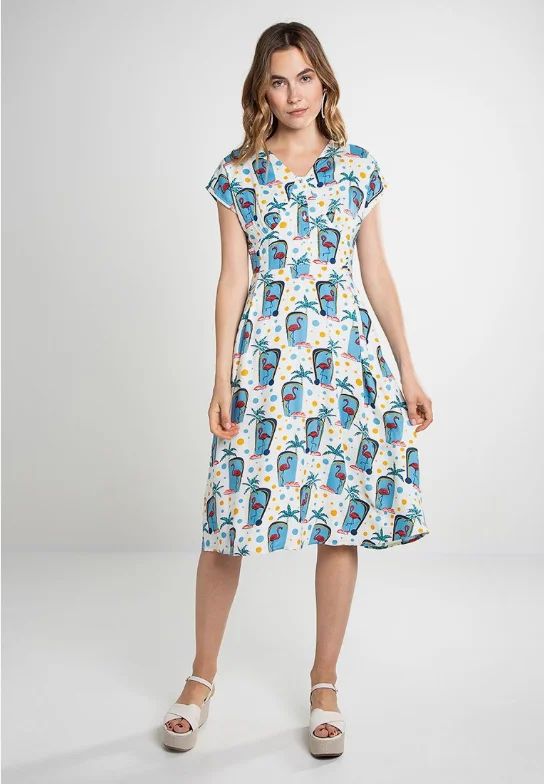 Flamingo Dress Multi