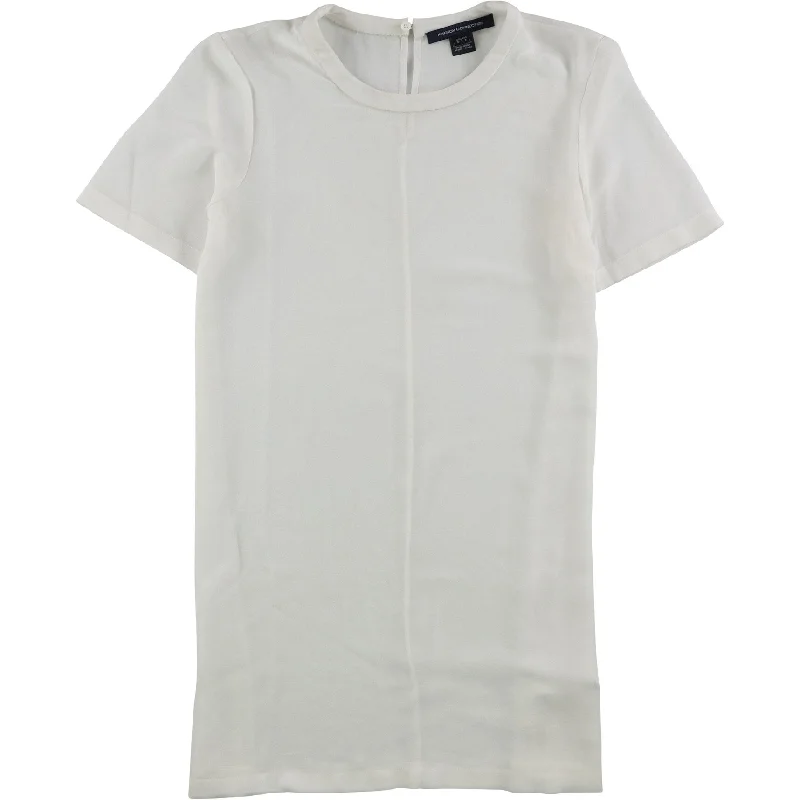 French Connection Womens Crepe Shift Dress, White, 6