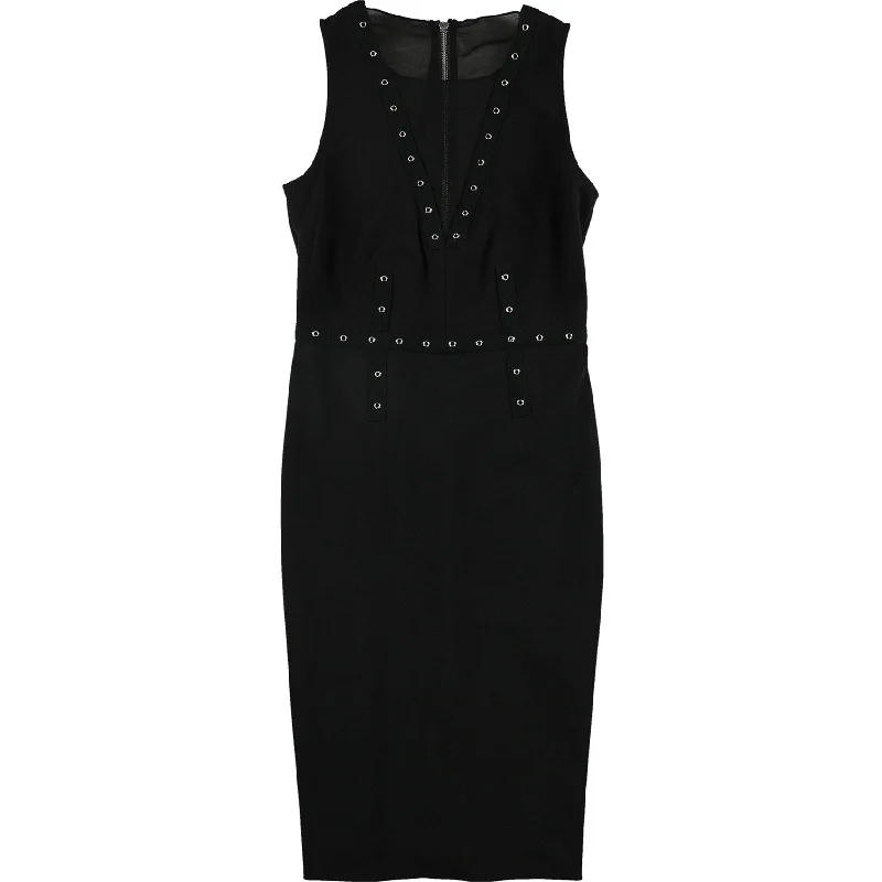 Rachel Roy Womens Embellished Mesh Sheath Dress