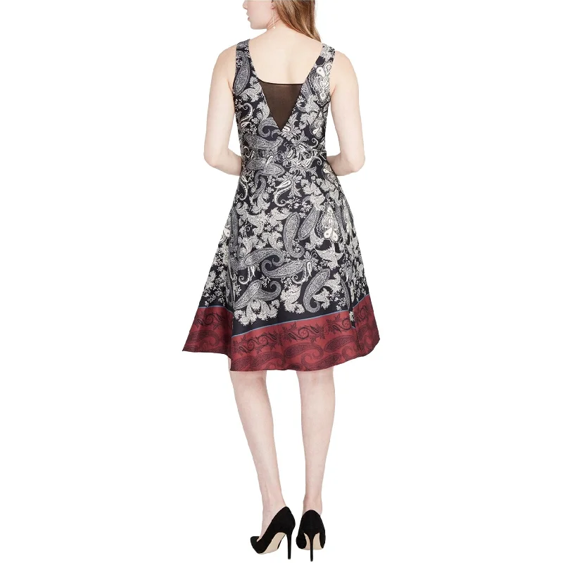 Rachel Roy Womens Paisley A-Line Dress