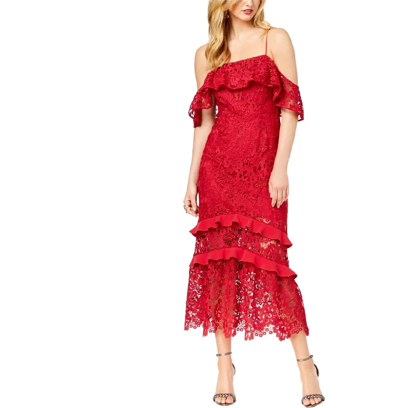 Rachel Zoe Womens Poppy Lace Cold Shoulder Dress