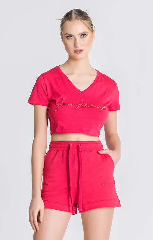 Pink Chromatica Cropped Tee