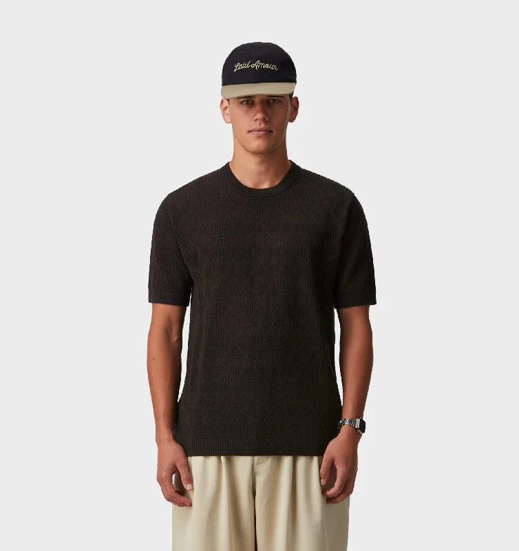 Textured Knit Tee - Olive