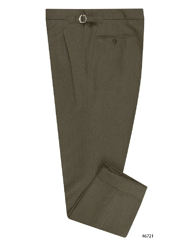 Drapers: Beige Covert Wool High Waisted Pant