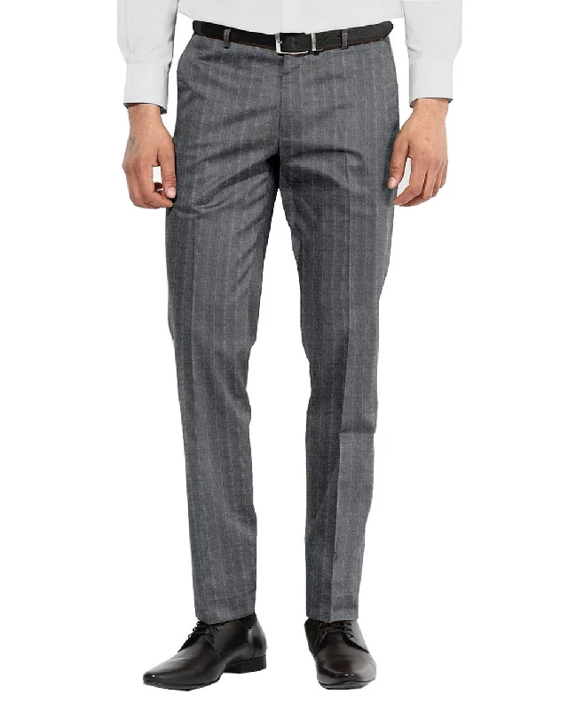 VBC Granite Grey Striped Wool Pants