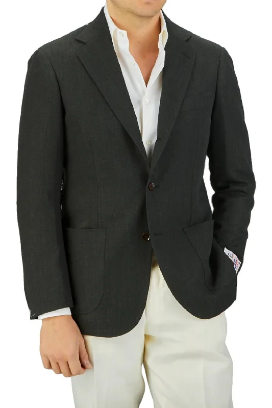 Balloon Travel Blazer - Regular Length In Dark Green