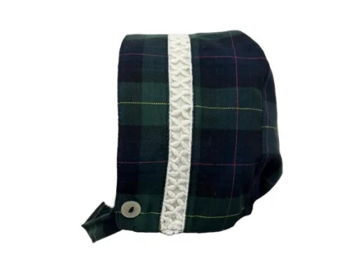 Green Plaid Bonnet