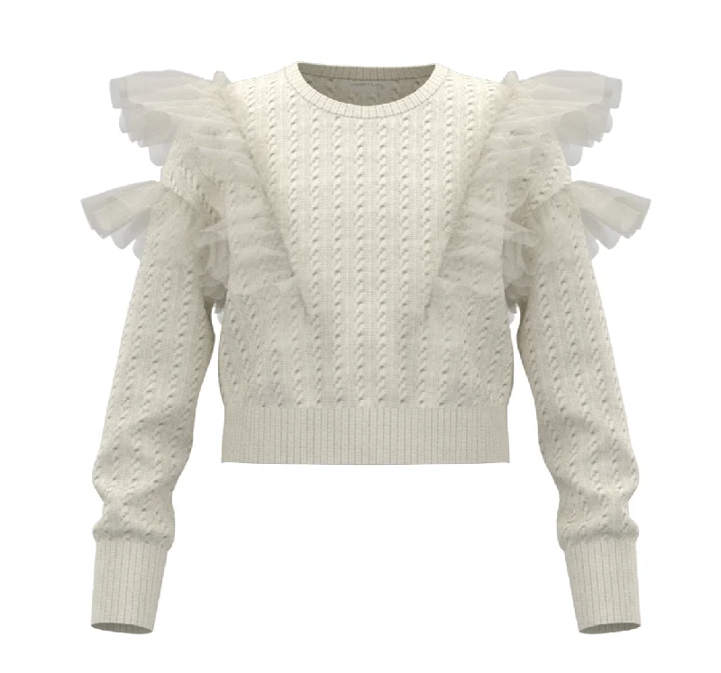 Ruffle Sweater Knit Top