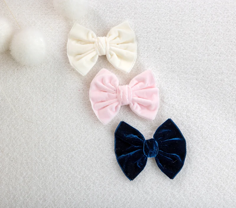 Velvet Bow Clip